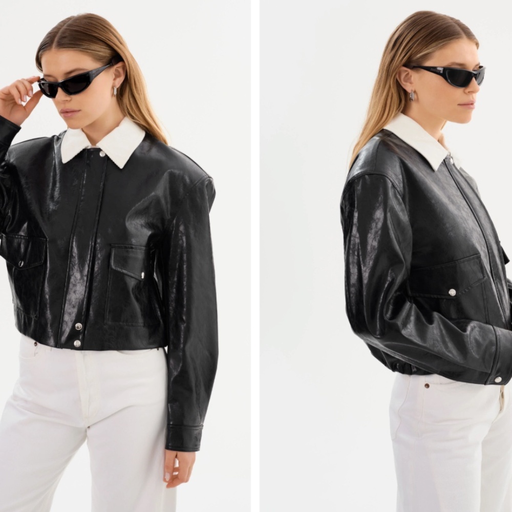 LAMARQUE  Braylin black faux leather jacket, XL  PG1479 - Picture 2 of 9